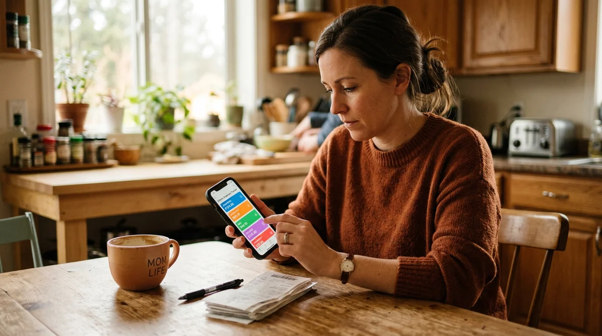 co-parenting expense tracker app dashboard showing split child expenses after divorce